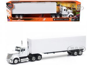 International LoneStar Truck with Dry Goods Trailer White Long Haul Truckers Series