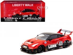 Nissan 35GT-RR LB-Silhouette WORKS GT RHD (Right Hand Drive) #5 Liberty Walk Red and Black Hobby43 Series
