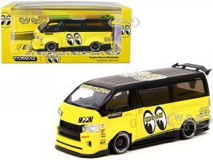 Toyota Hiace Widebody Van RHD (Right Hand Drive) #99 Mooneyes Team Van Yellow and Black with Graphics Hobby43