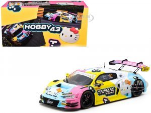 Audi R8 LMS GT3 Evo II #50 Adderly Fong Macau GP Cup - Hello Kitty 50th Anniversary FIA GT World Cup (2023) with Cards Hobby43 Series