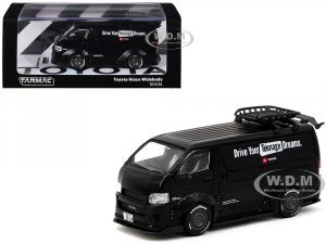 Toyota Hiace Widebody Van RHD (Right Hand Drive) Matt Black with Roof Rack Drive Your Teenage Dreams Hobby64 Series