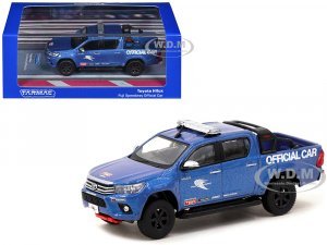 Toyota Hilux Pickup Truck RHD (Right Hand Drive) Fuji Speedway Official Car Blue Metallic Hobby64 Series