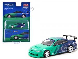 Nissan Silvia (S15) Vertex RHD (Right Hand Drive) Falken Tires Green and Blue Global64 Series