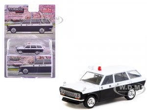 Datsun Bluebird 510 Wagon Japan Police Car Black and White Global64 Series