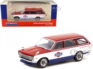 Datsun Bluebird 510 Wagon Service Car Red and White with Blue Global64 Series