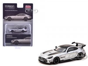 Mercedes-Benz AMG GT Black Series Silver Metallic with Black Hood Stripes and Top Global64 Series