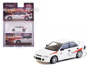 Mitsubishi Lancer RS Evolution RHD (Right Hand Drive) White with Red Accents Global64 Series