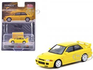 Mitsubishi Lancer GSR Evolution III RHD (Right Hand Drive) Yellow with Tarmac Cards Global64 Series