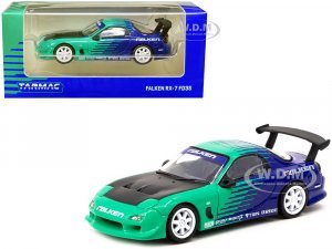 Mazda RX-7 FD3S RHD (Right Hand Drive) Green and Blue Falken Livery Global64 Series