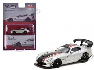 Dodge Viper ACR Extreme Silver Metallic with Black and Red Stripes Global64 Series