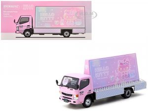 Mitsubishi Fuso Canter Mobile Ad Truck RHD (Right Hand Drive) Hello Kitty Pink with Graphics Truck64 Series