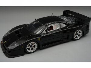 Ferrari F40 LM Black with Silver 5 Spoke Rims Press Version (1996) Mythos Series