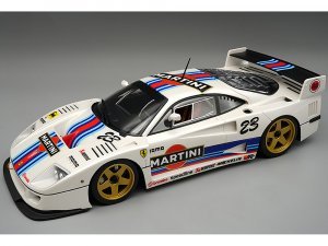 Ferrari F40 LM #23 Martini Racing White with Graphics and Gold 5 Spoke Rims Mythos Series