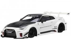 Nissan 35GT-RR Ver. 2 LB-Silhouette Works GT RHD (Right Hand Drive) White with Black Hood and Top
