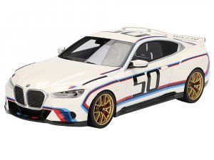 BMW M4 3.0 CSL #50 White with Blue and Red Stripes