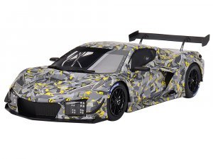 Chevrolet Corvette Z06 GT3.R Gray and Yellow Graphics Sebring Test Car (2022)