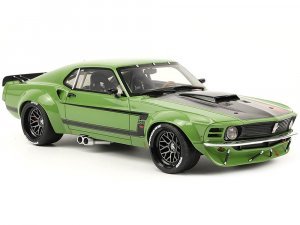 1970 Ford Mustang Widebody By Ruffian Green with Black Stripes