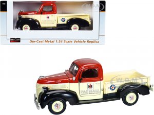 1941 Plymouth Pickup Truck IH Farmall Red and Yellow with Black Bottom