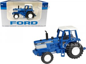 Ford 8830 Tractor with Gray Grille Blue with White Top
